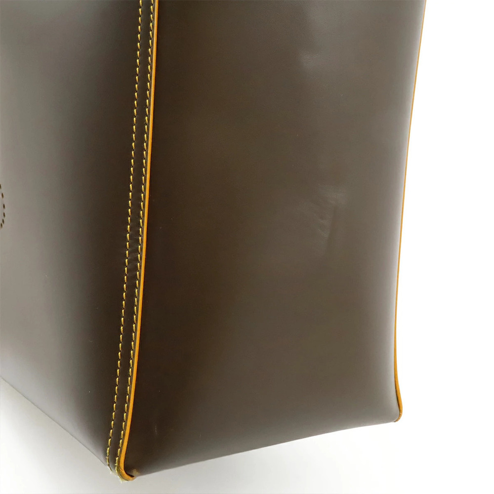 Loewe Leo Tote Bag Shoulder Anagram Perforated Leather Khaki Brown - Picture 8 of 9